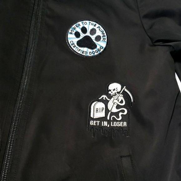 BERNARDO Bomber Jacket with Patches Unisex - Picture 2 of 13